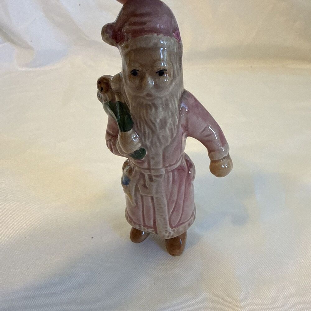 Vintage silvestri Santa ornament Pink